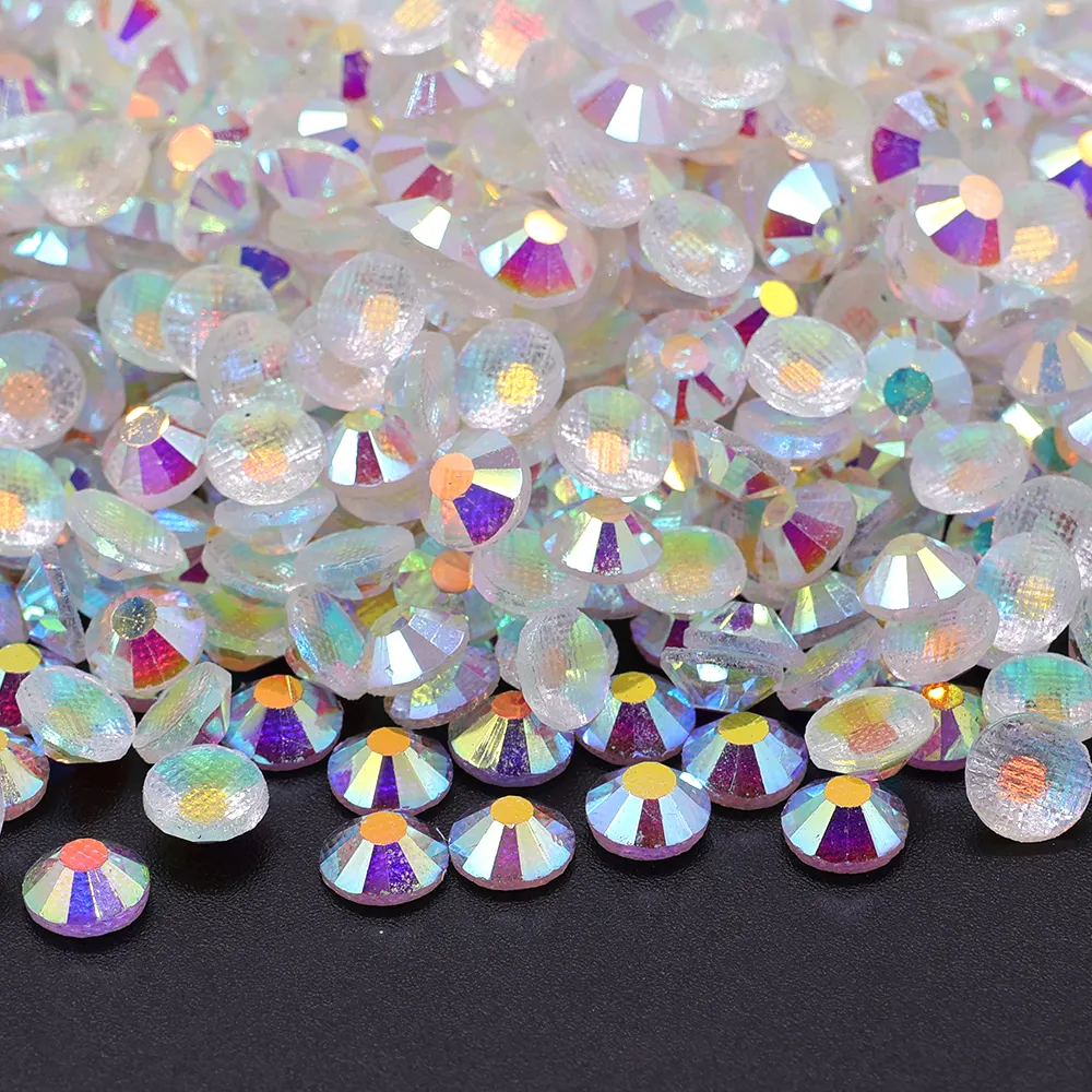 Wholesale hot fix rhinestones ss4 ss6 ss8 transparent AB hot fix rhinestones bulk for jewelry making