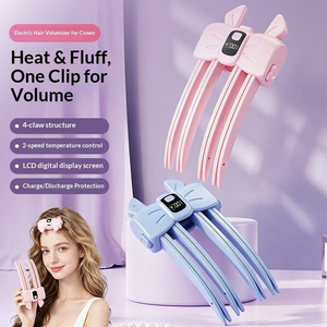 Pinza Eléctrica Voluminizadora de Cabello con 4 Garras, Herramienta de Peinado con Aire Caliente y Pantalla LCD para Dar Volumen a la Corona - Product Image 1