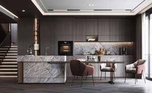 ตู้เก็บของในห้องอาหารไม้จริงสไตล์ฝรั่งเศสสมัยใหม่ AIMSP K037 เป็นมิตรกับสิ่งแวดล้อม พร้อมโต๊ะอาหารแบบขยายได้ ดีไซน์แผงและวัสดุ MDF - Product Image 5