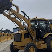 Backhoe Loader Caterpillar 420F Asli USA, Jam Operasi Rendah, 7.37 Ton, 4WD, Bekas CAT420F untuk Konstruksi Jalan