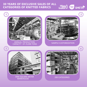 ผ้าริบ 2x2 วิสโคสผสมสแปนเด็กซ์ 40S กว้าง 150 ซม. น้ำหนัก 180 กรัมต่อตารางเมตร ยืดได้สองทิศทาง สำหรับเสื้อตัวใน เสื้อกั๊ก เสื้อยืด - Product Image 3