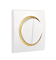 Interrupteur mural moderne à bouton-poussoir, standard UE, unipolaire, 1 gang, 1 voie, durable, installation facile, 10A 250V, en PC blanc