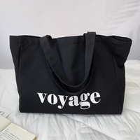 Sac fourre-tout portable en coton recyclé épais avec fermeture éclair, idéal pour le shopping et les voyages, personnalisable, grand sac à bandoulière