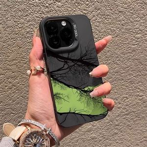 เคสโทรศัพท์ลายเส้นต้นไม้ สำหรับ iPhone 17 16 15 14 13 12 Pro Max ป้องกันการกระแทกแบบเต็มตัว ผลิตจาก TPU - Product Image 4