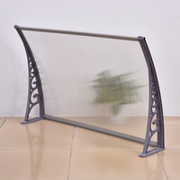 Vente en gros personnalisé nouveau design 80*150cm fenêtre extérieure porte auvent balcon plastique feuille creuse auvent
