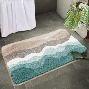 Factory Direct Novelty Waterproof Cushioned Washable Medium Thickness Polyester <b>Bath</b> <b>Mat</b> Set Home Hotel Use Non-slip <b>Absorbent</b> - Product Image 2