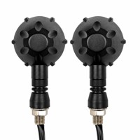 Clignotant LED rond pour moto, séquentiel, à défilement, ambre et blanc, universel, pour montage sur guidon ou rétroviseur