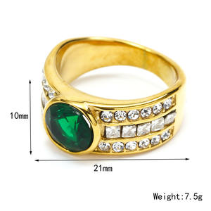 Ventes transfrontalières en Europe et aux États-Unis ins style rétro mode lumière luxe zircon titane anneau en acier pour les femmes sen - Product Image 2