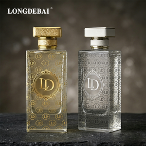 Factory Cosmetic custom flat spray perfume <b>bottle</b> 30ml 50ml 100ml empty clear crimp glass perfume <b>bottle</b> with <b>box</b> - Product Image 3