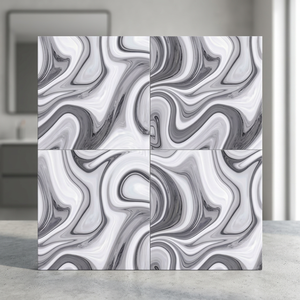 Carreaux de sol en céramique imperméables gris numérique 400x400mm, finition mate, porcelaine de qualité supérieure, revêtement de sol intérieur - Product Image 5
