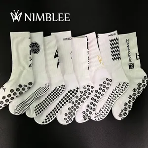 sonderangebot hohe qualität benutzerdefiniert anti-rutsch benutzerdefiniertes logo sportlicher fußball-griff socken sportlicher griff socken fußball