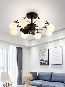 Nouveau <span class=keywords><strong>ventilateur</strong></span> de <span class=keywords><strong>plafond</strong></span> pour salon, lustre, lumière d'ambiance luxueuse, style nordique, abat-jour en <span class=keywords><strong>verre</strong></span> blanc, <span class=keywords><strong>ventilateur</strong></span> de <span class=keywords><strong>plafond</strong></span> avec lampe - Product Image 3