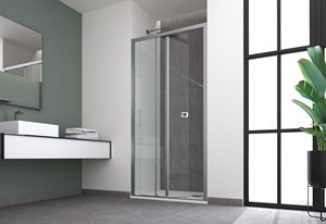 Puerta de ducha de vidrio templado italiano de lujo moderno de 6mm para Resort, Hotel, Villa, Hogar, baño, apertura deslizante con bisagras - Product Image 2