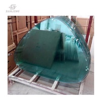 Table basse à bas prix haut en verre souper 10mm épaisseur verre rond verre trempé