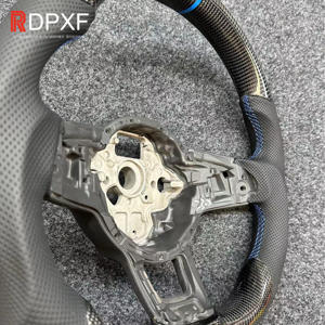 Applicable à Volkswagen Golf 7 Blue <span class=keywords><strong>Logo</strong></span> Blue Stitch Modification du <span class=keywords><strong>volant</strong></span> en fibre de carbone - Product Image 6