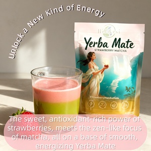 Thé instantané en poudre de marque privée, extrait de yerba mate en poudre avec prébiotiques, enzymes digestives, santé intestinale, 20 portions par sachet - Product Image 4