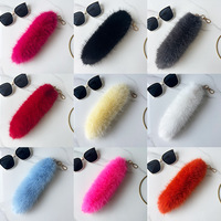 Pendentif queue de renard en fausse fourrure 20-45 cm, breloque de sac pour femme, accessoire en peluche, ornement de porte-clés de voiture