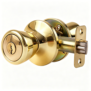 Combo Lock USA Apartment Traditional Entrance Passage Antique Brass Finish Keyed Entry Door <strong>Knob</strong> Lockset Exterior Combo Locks - Product Image 1