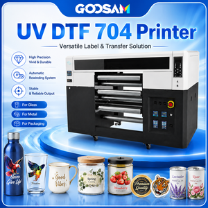 <b>A1</b> UV DTF Crystal Label <b>Printer</b> 4 Head Roll to Roll AB Film White Ink Varnish Logo Decal Bottle Cup Metal Glass Machine - Product Image 1