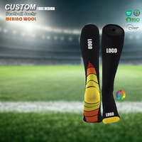 Chaussettes de football en laine mérinos épaisse et chaude pour l'hiver, chaussettes en molleton personnalisées, design gratuit, chaussettes de sport tricotées ODM