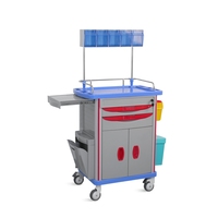 Chariot médical d'urgence SAIKANG SKR051-AT750 en ABS, chariot à médicaments multifonction certifié EN60601/CE/ISO, garantie de 2 ans