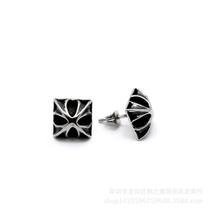 yunnique Stainless Steel Stud <b>Earrings</b> Geometric Square Design Titanium Steel Ear <b>Posts</b> Fashion Jewelry For Women - Product Image 2