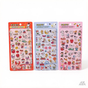 Autocollant en relief 3D stéréo <span class=keywords><strong>Snoo</strong></span> Design, motif dessin animé mignon pour enfants, pour carnet de notes, décoratif, en colle cristalline découpée au laser - Product Image 3