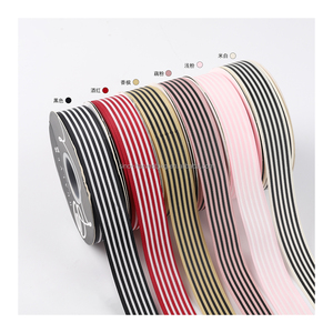 Ребристая полиэфирная лента 6 видов цветов 2,5 см шириной для цветочной подарочной упаковки с принтом логотипа на заказ - Product Image 3