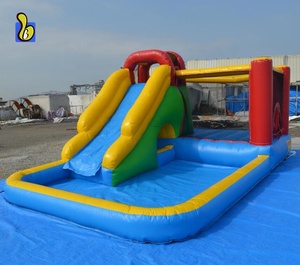 Ngoài Trời <span class=keywords><strong>Inflatable</strong></span> Combo Slide Bouncer Lâu Đài Bouncy Với Hồ Bơi - Product Image 1