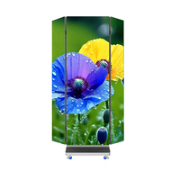 Écran d'affichage LED double face pliable intelligent GPXP P1.86, 640x1920mm, pour intérieur, sur roulettes