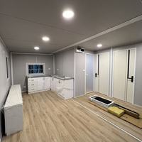 Maison préfabriquée économique prête à l'emploi à 3 chambres, démontable et extensible, type conteneur, pour habitation, cabane ou camp d'ingénierie