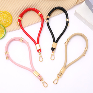 PU Leather Adjustable Keychain Simple PU Rope Phone Pendant Car Keychain Key Holder
