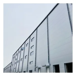 Voedselverwerkende Werkplaats Met Stalen Frame Staalconstructie Gebouw Fabrieksfabriek