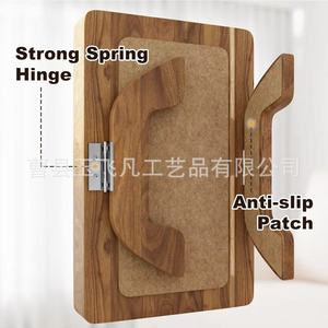 Acacia Wood <b>Sofa</b> <b>Armrest</b> Tray 40x25x2cm Cup Holder Foldable Living Room Lazy Table - Product Image 3