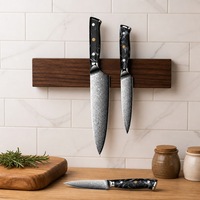 Ensemble de 15 couteaux de chef, utilitaires et à éplucher en acier Damas 67 couches, avec manche en fibre de carbone noire à motif tourbillonnant dense, faits à la main, pour l'effilage