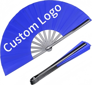 Clack Fan thăng hoa gấp nhảy có thể gập lại khoảng trống quạt 13 inch lớn màu trắng biểu tượng tùy chỉnh lươi tay vỗ tay nhấp vào người hâm mộ - Product Image 1