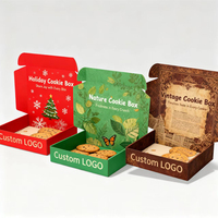 Boîte d'emballage pour expédition aérienne, en carton, personnalisée, design créatif imprimé, colorée, écologique, réutilisable, pour biscuits et aliments