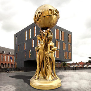 Fábrica Custom Garden Park Bronce Escultura grande <span class=keywords><strong>el</strong></span> <span class=keywords><strong>mundo</strong></span> es tuyo Scarface Globe Estatua para la <span class=keywords><strong>venta</strong></span> - Product Image 5