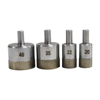 Foret diamanté humide pour percer le verre et les carreaux de céramique, 6-100 mm, tige ronde de 10 mm, sinterisé
