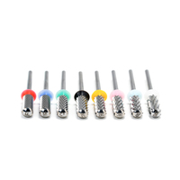 5.35mm petit baril lisse haut carbure ongles foret poudre acrylique 5XC rond ongles carbure fraises pour perceuse à ongles