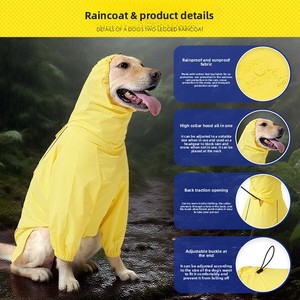 Vêtement de pluie <span class=keywords><strong>imperméable</strong></span> <span class=keywords><strong>pour</strong></span> <span class=keywords><strong>chien</strong></span> <span class=keywords><strong>avec</strong></span> attache de laisse et col montant, prix direct usine, logo personnalisé, vêtements réfléchissants <span class=keywords><strong>pour</strong></span> animaux de compagnie, vente en gros - Product Image 2