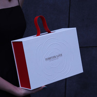 Scatola di Cartone Pieghevole di Lusso Personalizzata con Logo, Confezione Regalo Magnetica Creativa con Manico