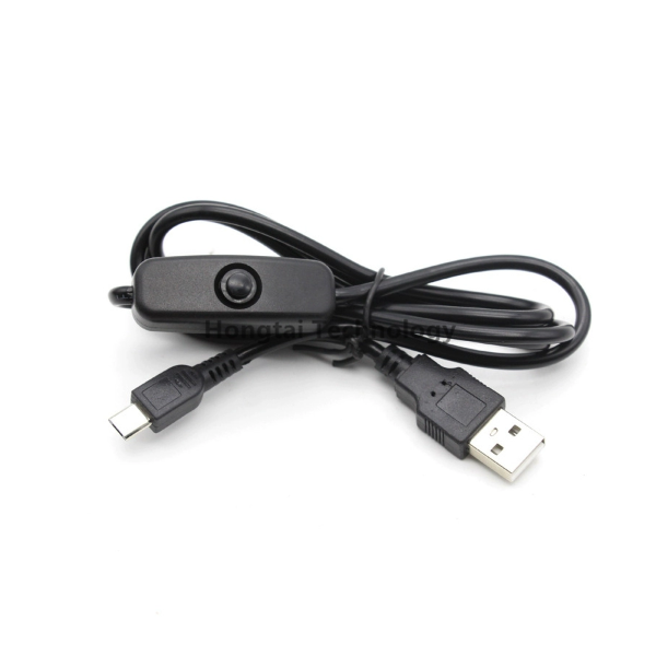 USB501 Micro USB Switch Cable Power 5V 2.5A Suitable For Raspberry Pi 2 3B 4