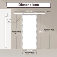 Porte coulissante miroir Wekis en verre pré-assemblée avec kit de quincaillerie complet, plusieurs options de taille pour placard et armoire (vente en gros)