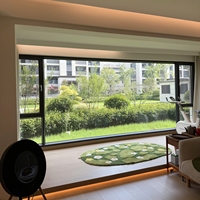 Ventanas Modernas de Alta Gama en Aleación de Aluminio para Sala de Estar, Balcón, Dormitorio, Exterior, Doble Acristalamiento Templado