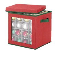 Boîte de rangement moderne pour vêtements, 27 compartiments, organisateur pliable en tissu à 3 niveaux pour ornements, boules colorées et lumières