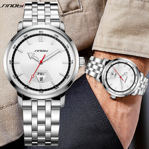 Reloj de Pulsera de Cuarzo para Caballero con Doble Fecha y Correa de Acero Inoxidable - Product Image 1