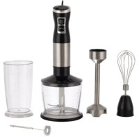 Mixeur Plongeant Électrique 5-en-1 à Vitesse Variable, Ensemble de Mixeur Alimentaire Portable pour Smoothies et Cuisine