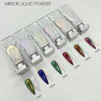 Effet miroir, poudre de Pigment pour ongles Magic Aurora Chrome, liquide chromé pour ongles