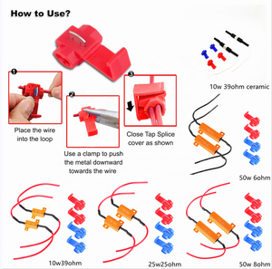 SKYEARTH Nhà Máy Cung Cấp 50 Wát 8ohm Xe <span class=keywords><strong>LED</strong></span> DRL Sương Mù Bật Singal Tải <span class=keywords><strong>LED</strong></span> Xe Điện Trở Cho <span class=keywords><strong>LED</strong></span> Bulb Điện Trở - Product Image 2